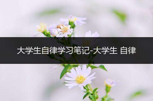 大学生自律学习笔记-大学生 自律