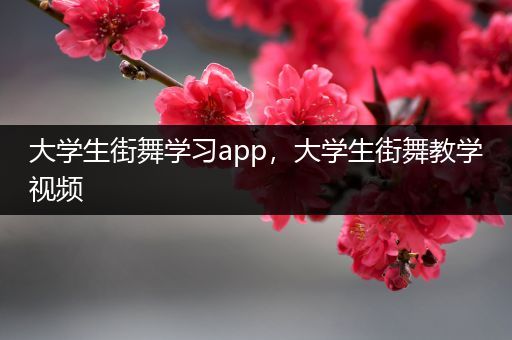 大学生街舞学习app，大学生街舞教学视频
