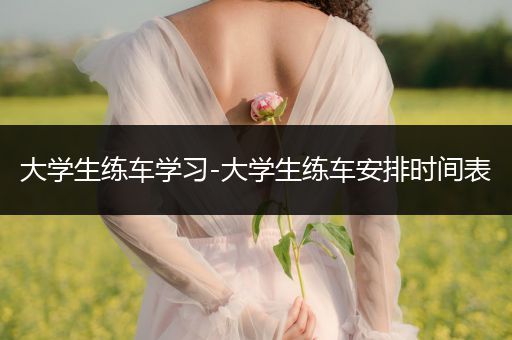 大学生练车学习-大学生练车安排时间表