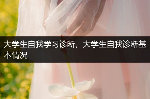 大学生自我学习诊断，大学生自我诊断基本情况