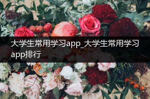 大学生常用学习app_大学生常用学习app排行