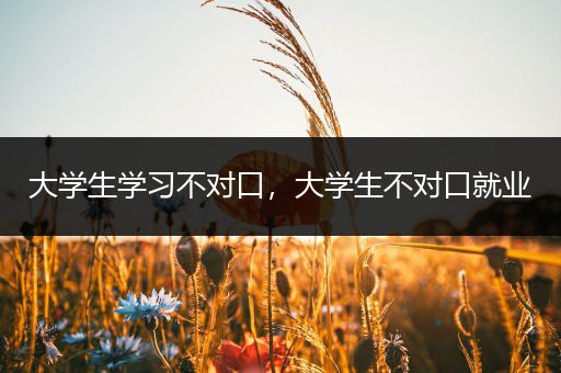大学生学习不对口，大学生不对口就业