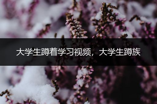 大学生蹲着学习视频，大学生蹲族