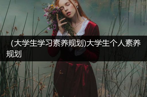 （大学生学习素养规划)大学生个人素养规划