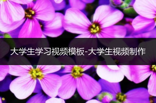 大学生学习视频模板-大学生视频制作