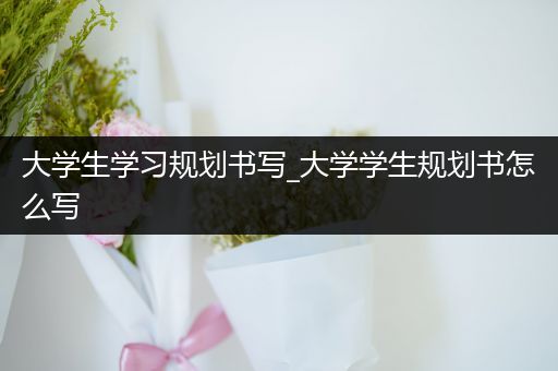 大学生学习规划书写_大学学生规划书怎么写