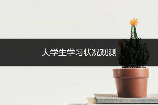 大学生学习状况观测