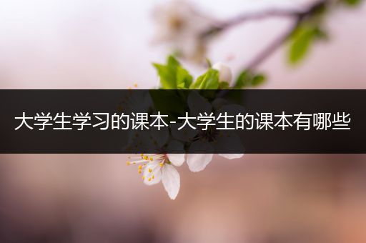 大学生学习的课本-大学生的课本有哪些
