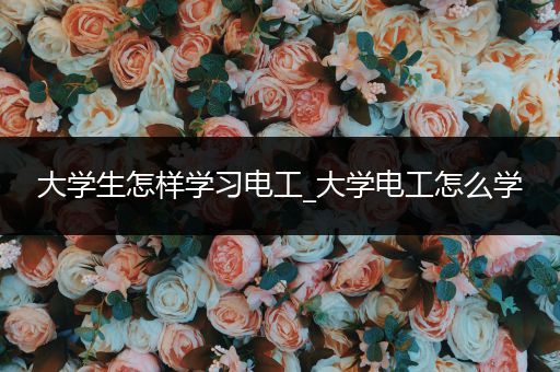 大学生怎样学习电工_大学电工怎么学