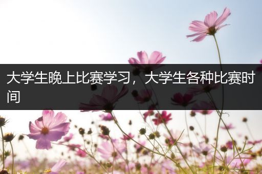 大学生晚上比赛学习，大学生各种比赛时间