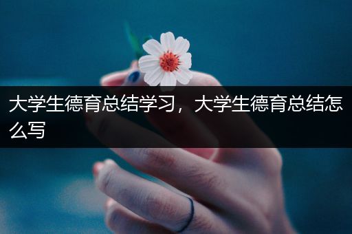 大学生德育总结学习，大学生德育总结怎么写