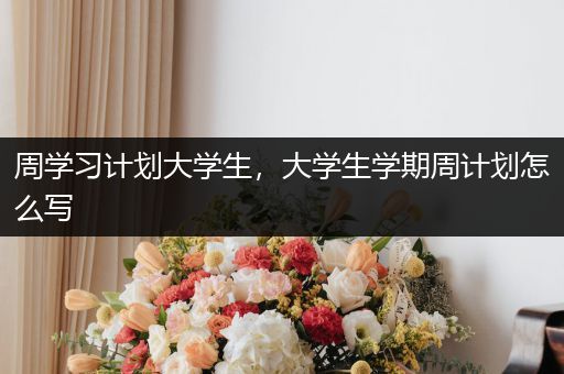 周学习计划大学生，大学生学期周计划怎么写