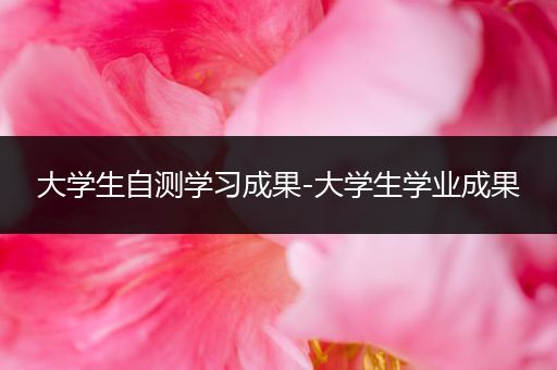 大学生自测学习成果-大学生学业成果