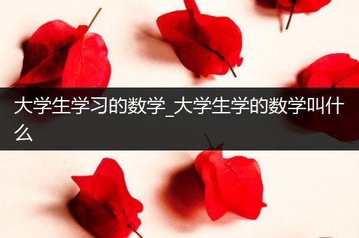 大学生学习的数学_大学生学的数学叫什么