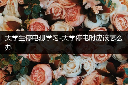 大学生停电想学习-大学停电时应该怎么办