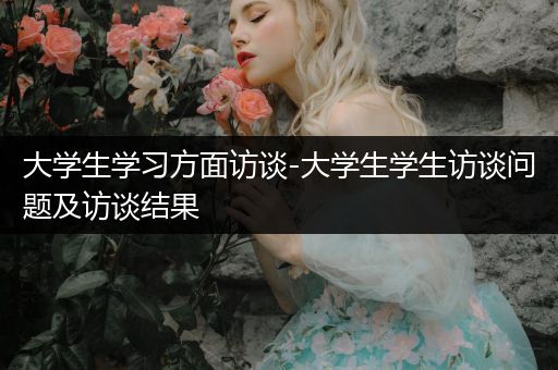 大学生学习方面访谈-大学生学生访谈问题及访谈结果