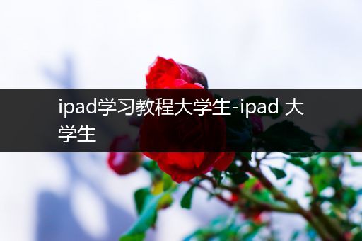 ipad学习教程大学生-ipad 大学生