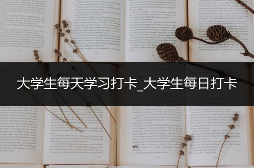 大学生每天学习打卡_大学生每日打卡