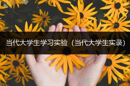 当代大学生学习实验（当代大学生实录）