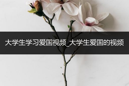 大学生学习爱国视频_大学生爱国的视频