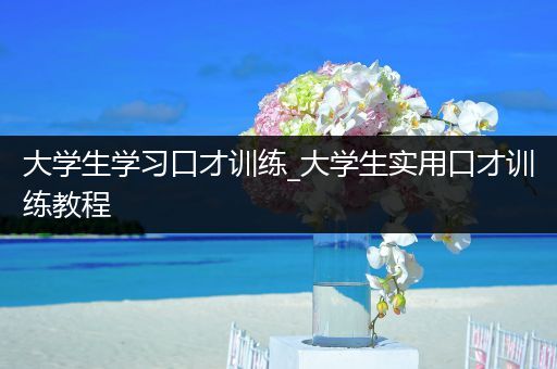 大学生学习口才训练_大学生实用口才训练教程