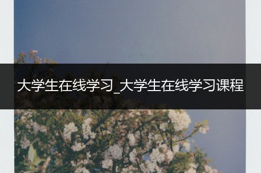 大学生在线学习_大学生在线学习课程