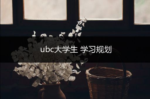 ubc大学生 学习规划