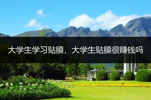 大学生学习贴膜，大学生贴膜很赚钱吗