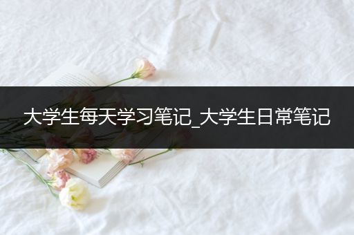 大学生每天学习笔记_大学生日常笔记