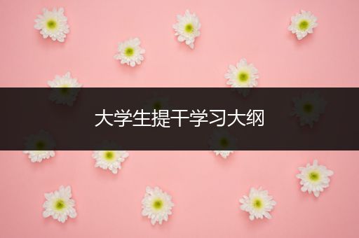 大学生提干学习大纲