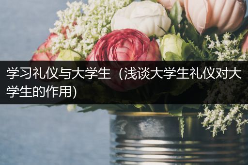 学习礼仪与大学生（浅谈大学生礼仪对大学生的作用）