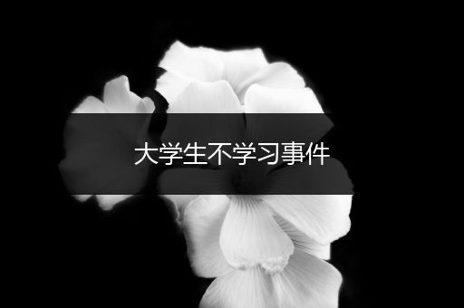 大学生不学习事件