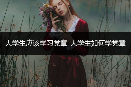 大学生应该学习党章_大学生如何学党章