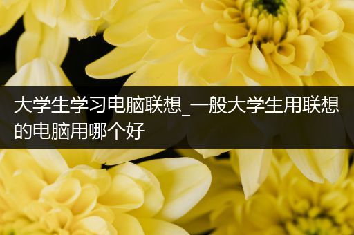 大学生学习电脑联想_一般大学生用联想的电脑用哪个好