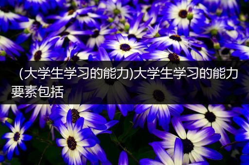 （大学生学习的能力)大学生学习的能力要素包括