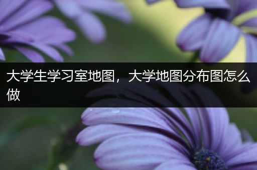 大学生学习室地图，大学地图分布图怎么做
