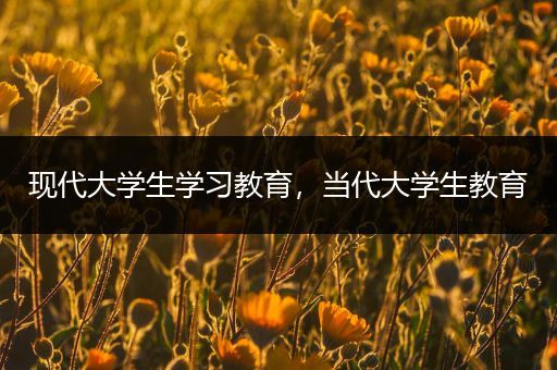 现代大学生学习教育，当代大学生教育