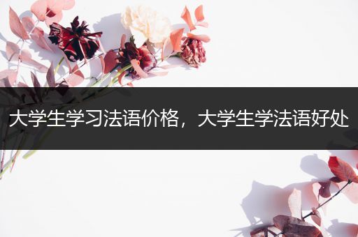 大学生学习法语价格，大学生学法语好处