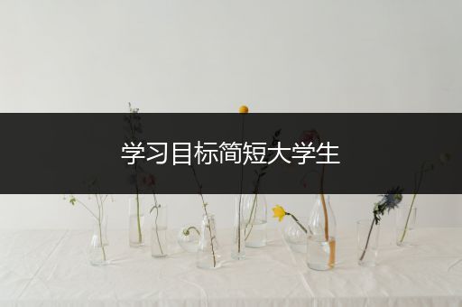 学习目标简短大学生