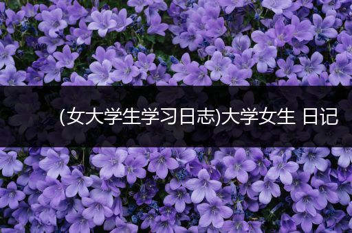 （女大学生学习日志)大学女生 日记