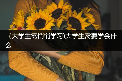 （大学生需悄悄学习)大学生需要学会什么