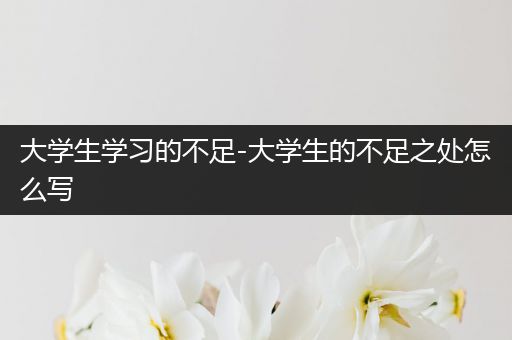 大学生学习的不足-大学生的不足之处怎么写