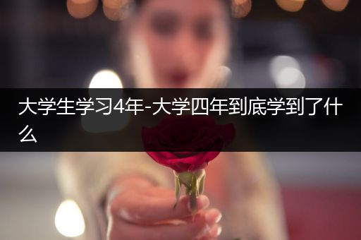 大学生学习4年-大学四年到底学到了什么