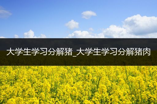 大学生学习分解猪_大学生学习分解猪肉