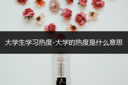 大学生学习热度-大学的热度是什么意思