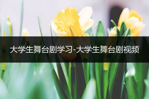 大学生舞台剧学习-大学生舞台剧视频