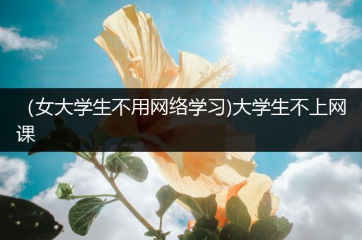（女大学生不用网络学习)大学生不上网课