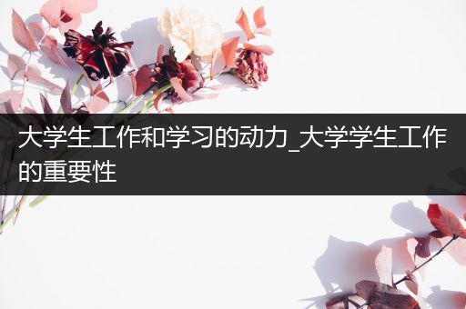 大学生工作和学习的动力_大学学生工作的重要性