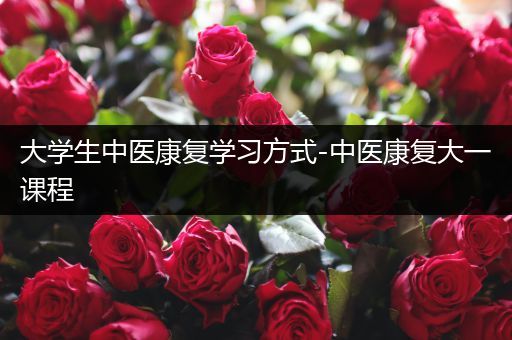 大学生中医康复学习方式-中医康复大一课程