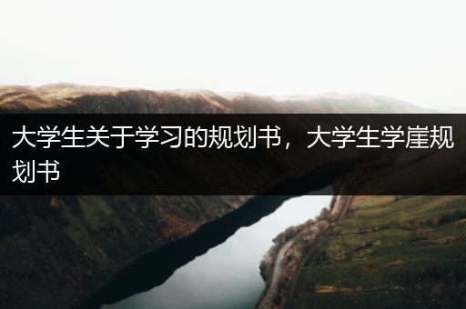 大学生关于学习的规划书，大学生学崖规划书